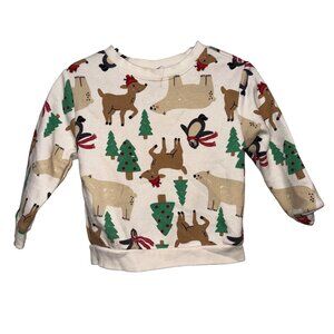Old Navy Toddler Sweatshirt 18-24 M Holiday Animal Print